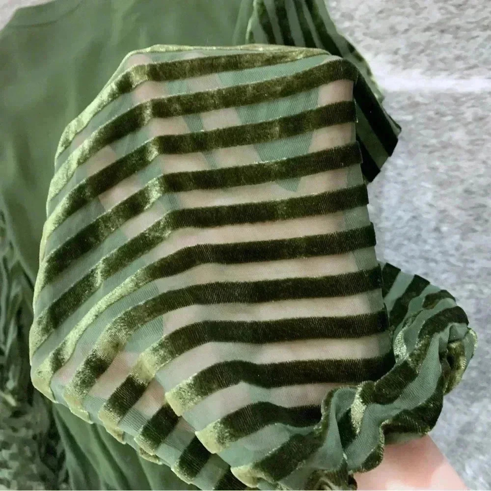 Soft Surroundings Velvet Striped Sleeve Top - Picture 8 of 12